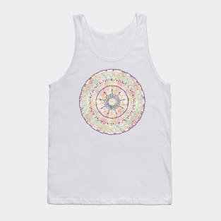 Whimsical watercolor tribal doodles mandala Tank Top